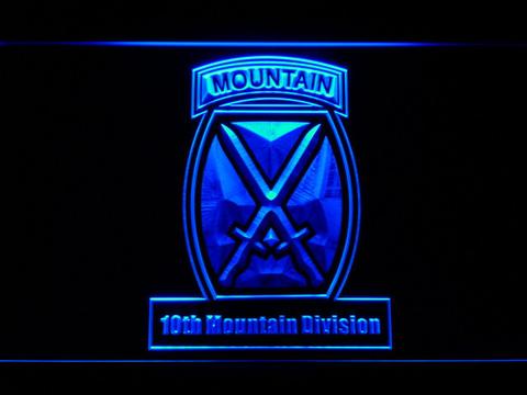 US Army 10th Mountain Division LED Neon Sign